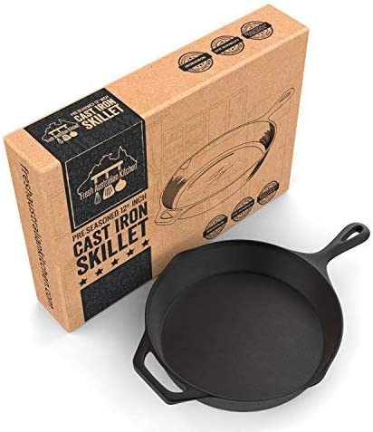FRYING PAN 10" ideal for campfire Nomad CAST IRON SKILLET BBQ or stove 