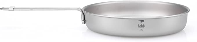 10. Keith Titanium Ti6034 Fry Pan with Folding Handle